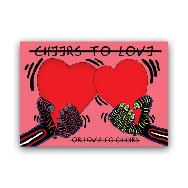 ART CARD - CHEERS TO LOVE (couple)