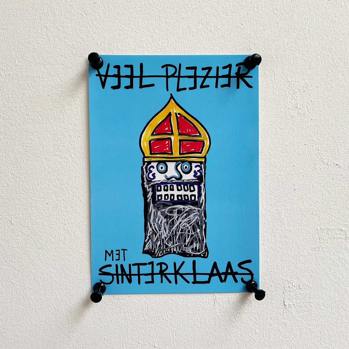 SINTERCARD - VEEL PLEZIER MET SINTERKLAAS - BLUE