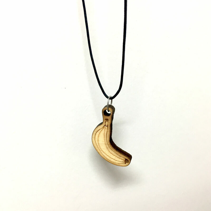 BANANA - WAXED COTTON CORD NECKLACE - Front - Frank Willems
