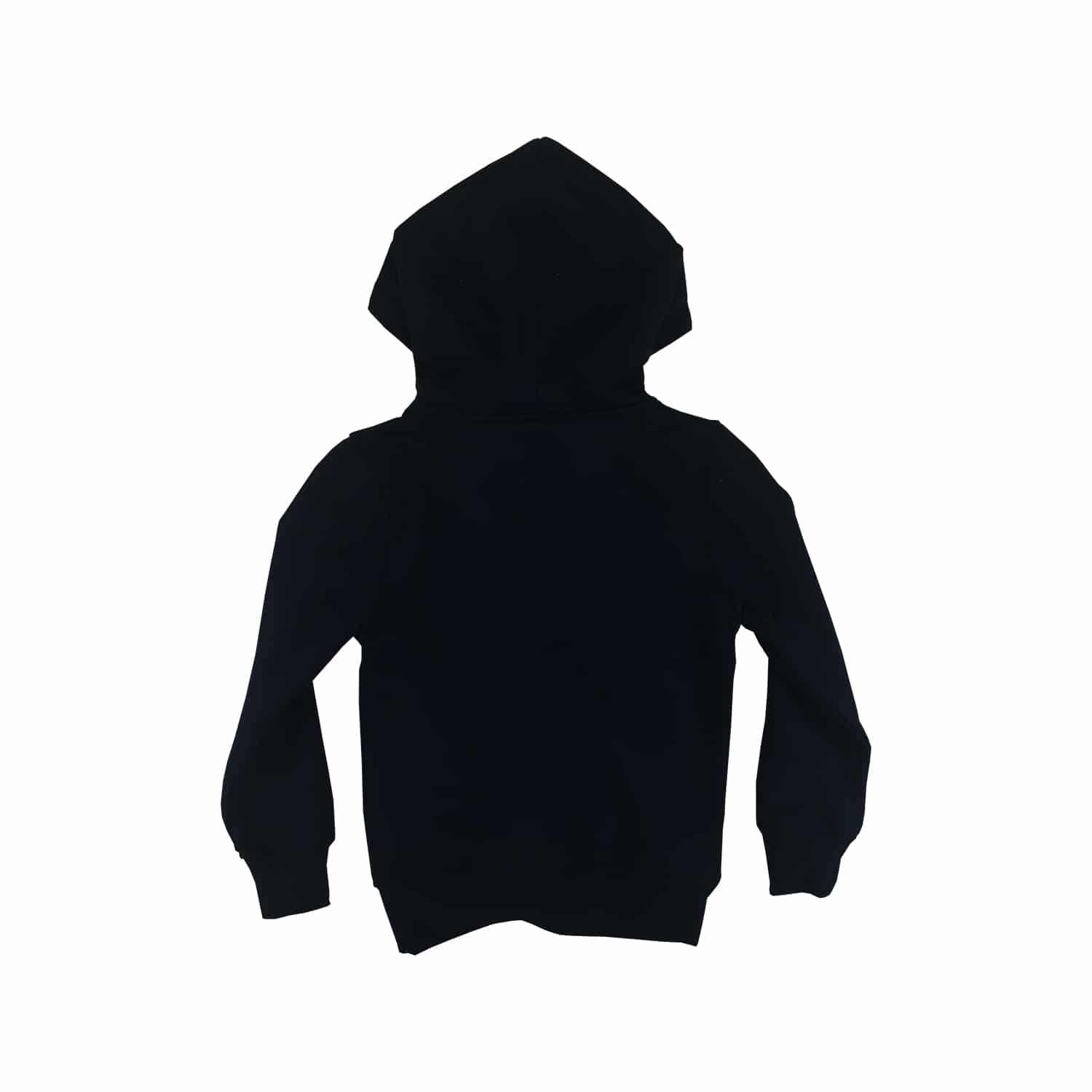 KIDS HOODIE - SILVER COLORED COW - BLACK