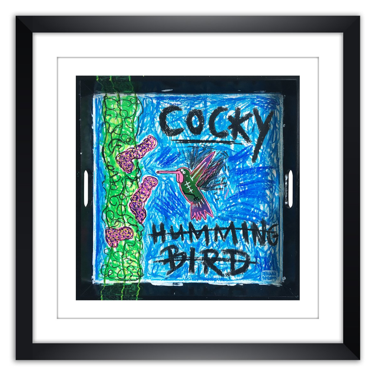 Limited prints - COCKY HUMMINGBIRD framed - Frank Willems