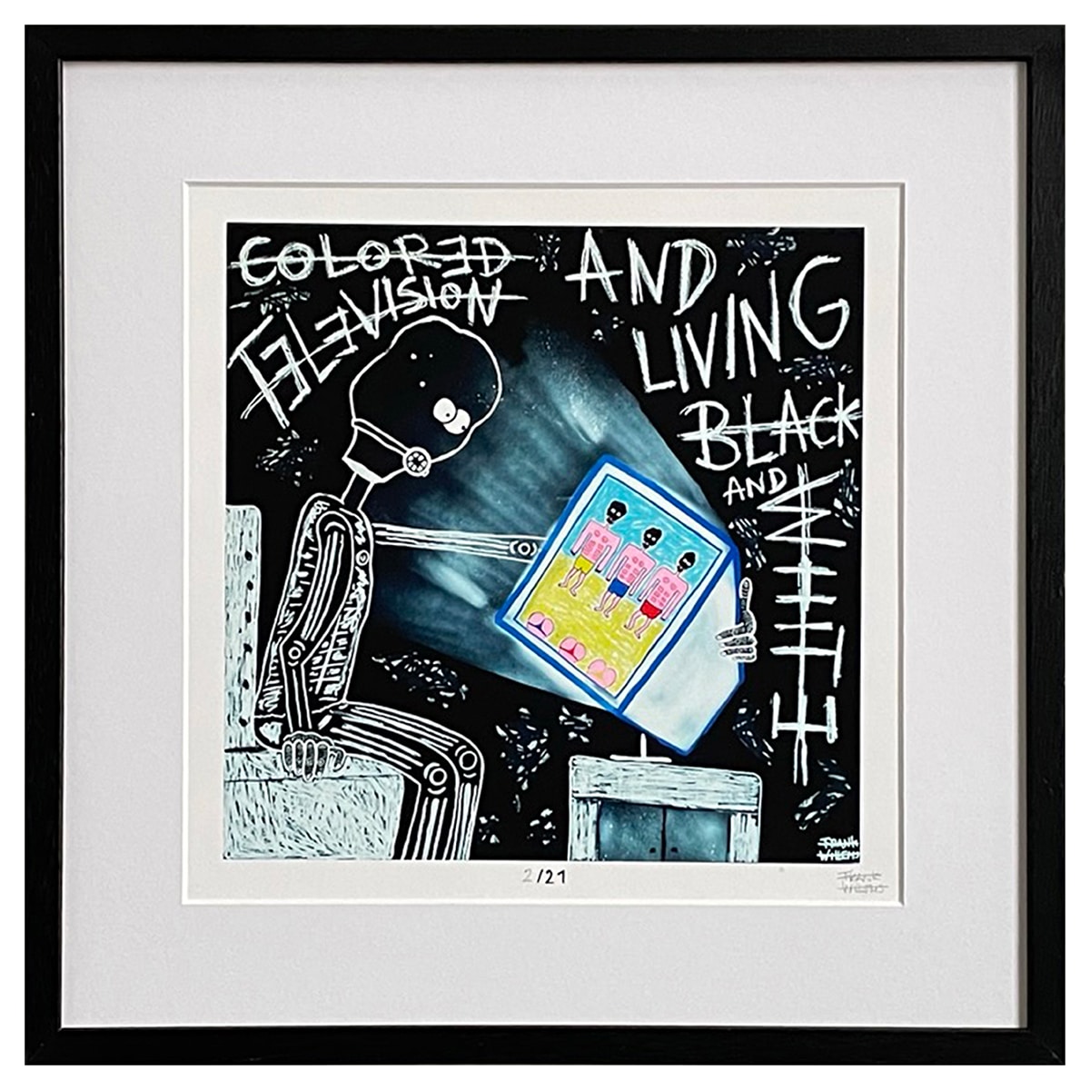 Limited Edt Art Prints - COLORED TELEVISION - Frank Willems