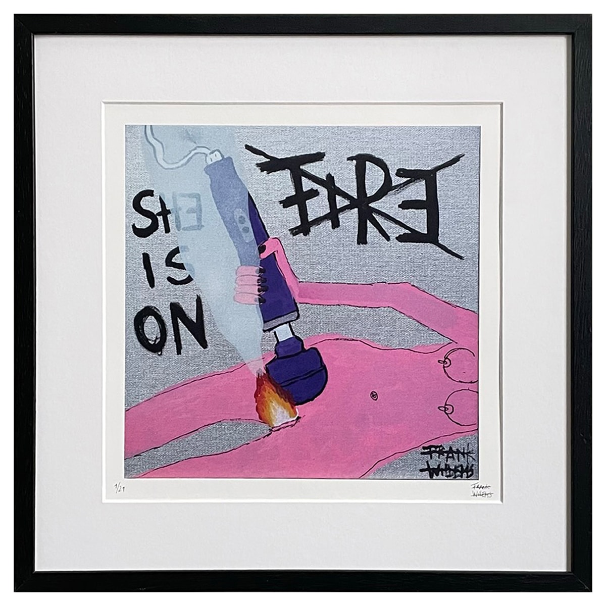 Limited Edt Art Prints - SHE IS ON FIRE - Frank Willems