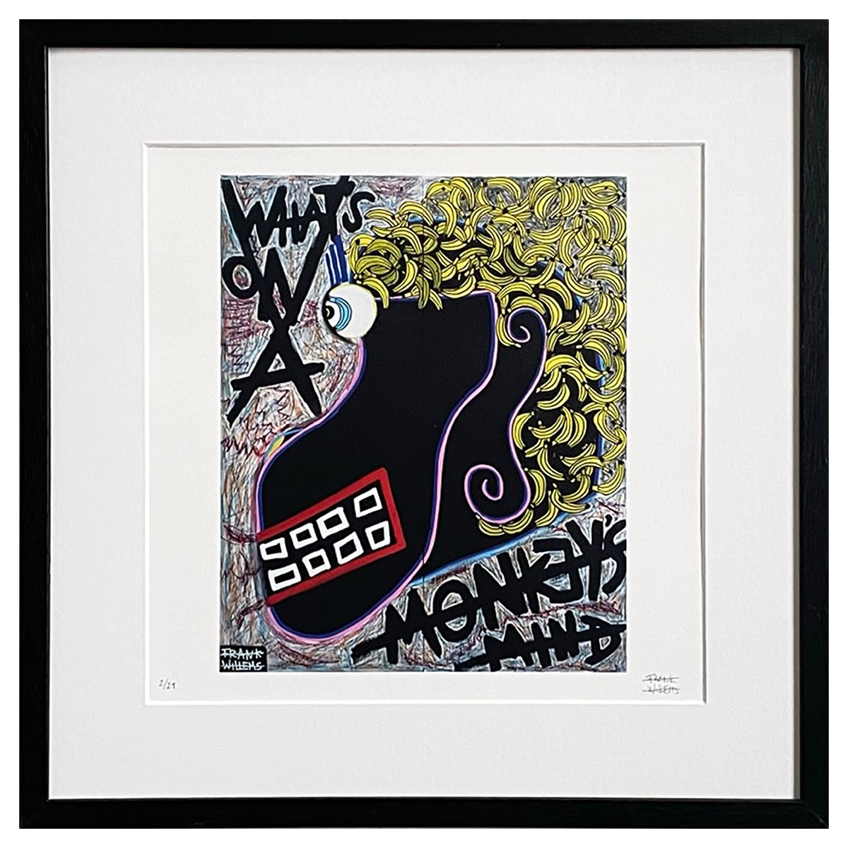 Limited Edt Art Prints - WHAT'S ON A MONKEY'S MIND - Frank Willems
