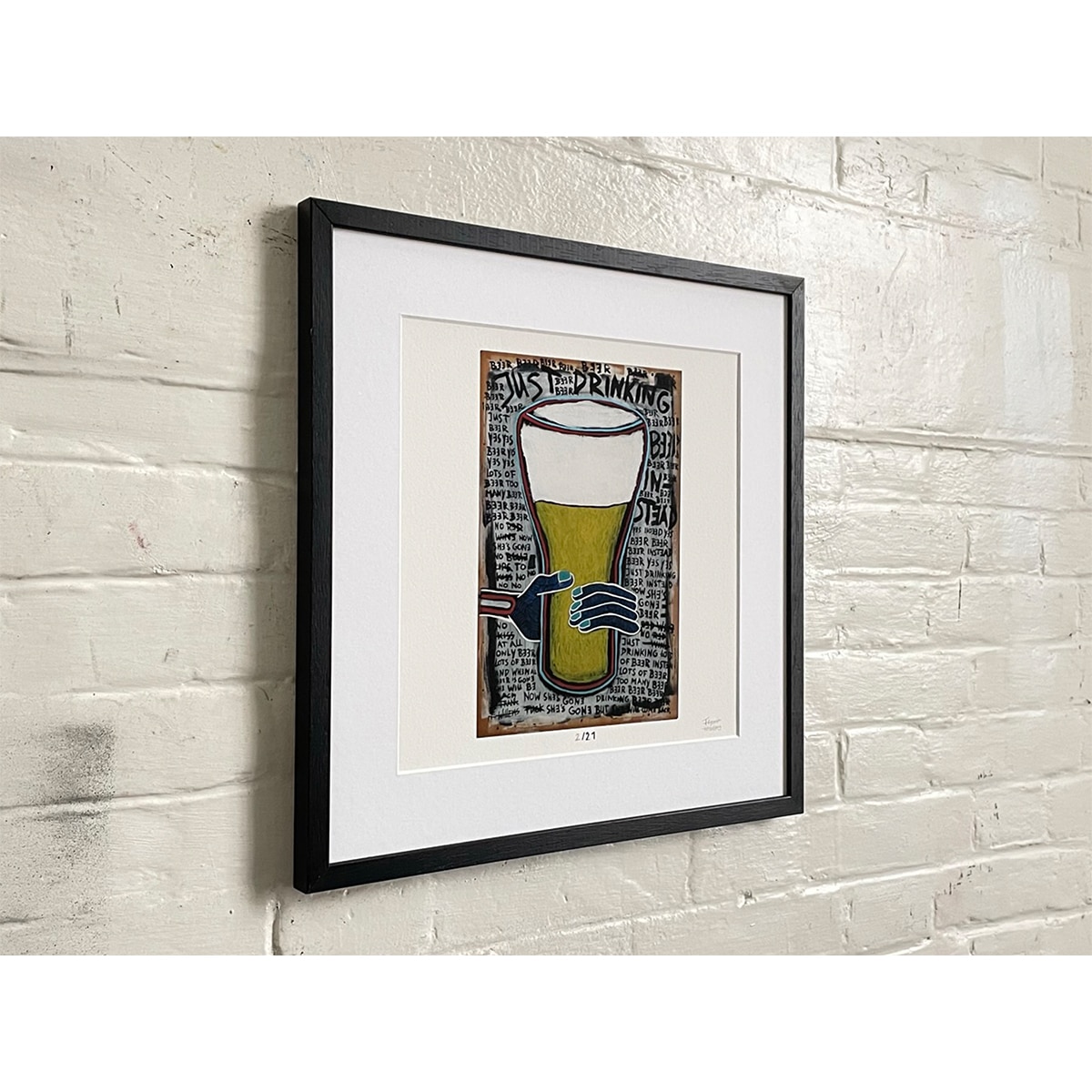 Limited Edt Art Prints -_0000__0000_JUST DRINKING BEER INSTEAD 01 - Frank Willems