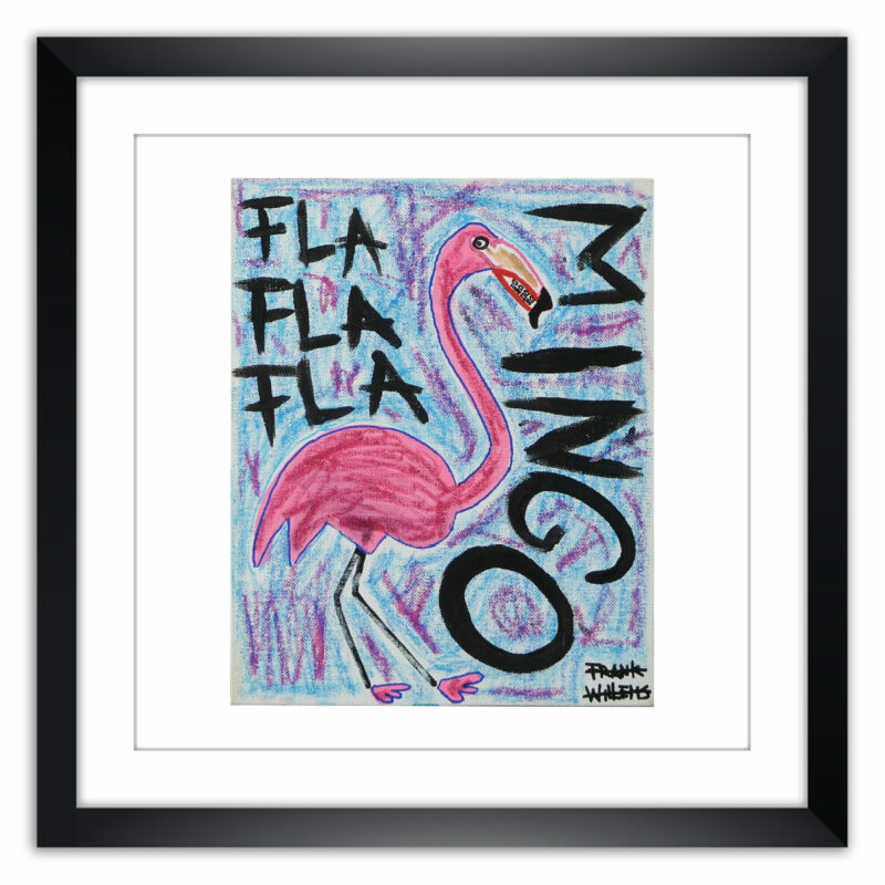 Limited prints - FLA FLA FLAMINGO framed - Frank Willems