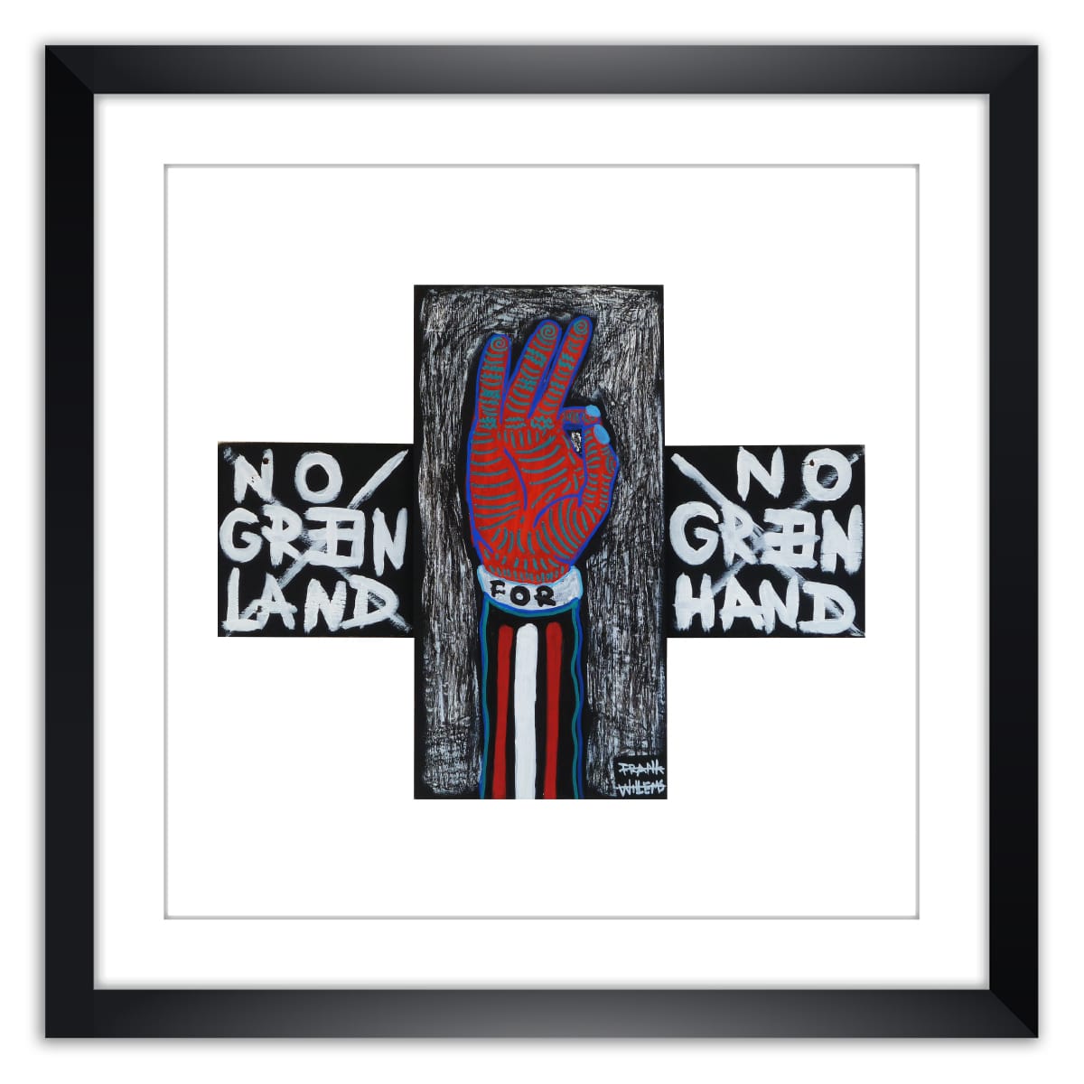 Limited prints - NO GREENLAND FOR NO GREENHAND framed - Frank Willems
