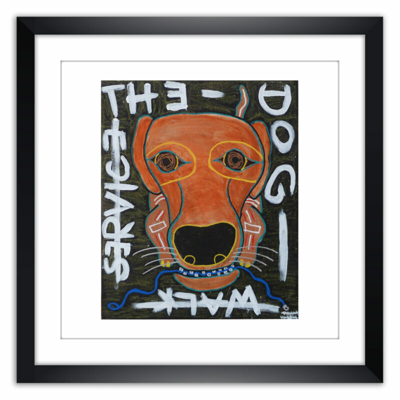 Limited prints - THE DOG WALK SERVICE framed - Frank Willems