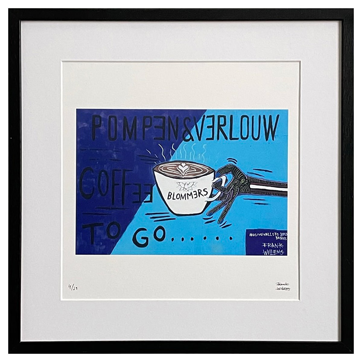 Limited Edt Art Prints - COFFEE TO GO - Frank Willems