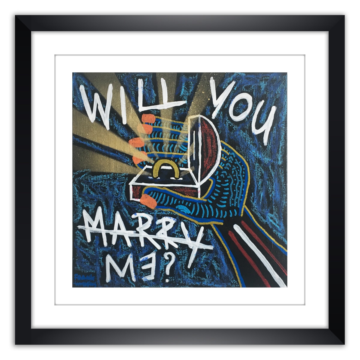 Limited prints - WILL YOU MARRY ME framed - Frank Willems