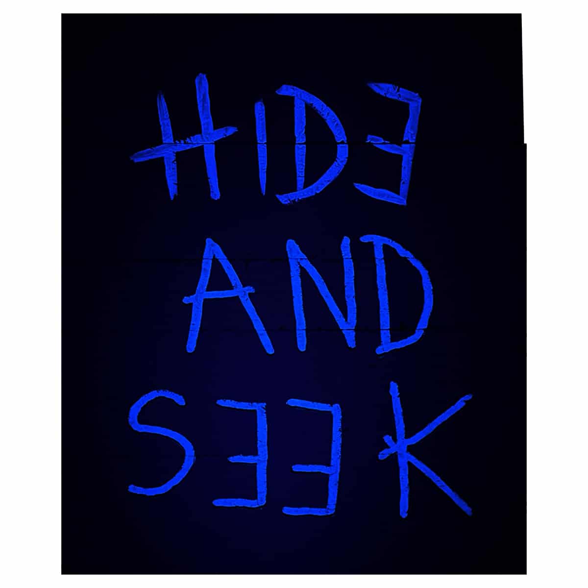 Textwork - _0006_HIDE AND SEEK blacklight - Frank Willems