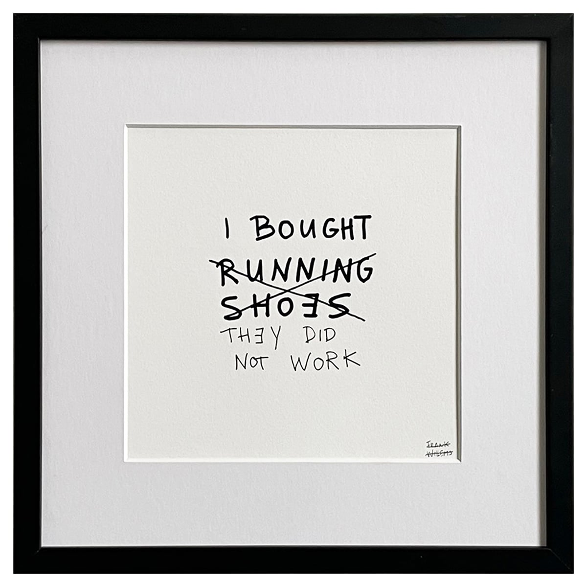 Limited Edt Text Prints - RUNNING SHOES - Frank Willems