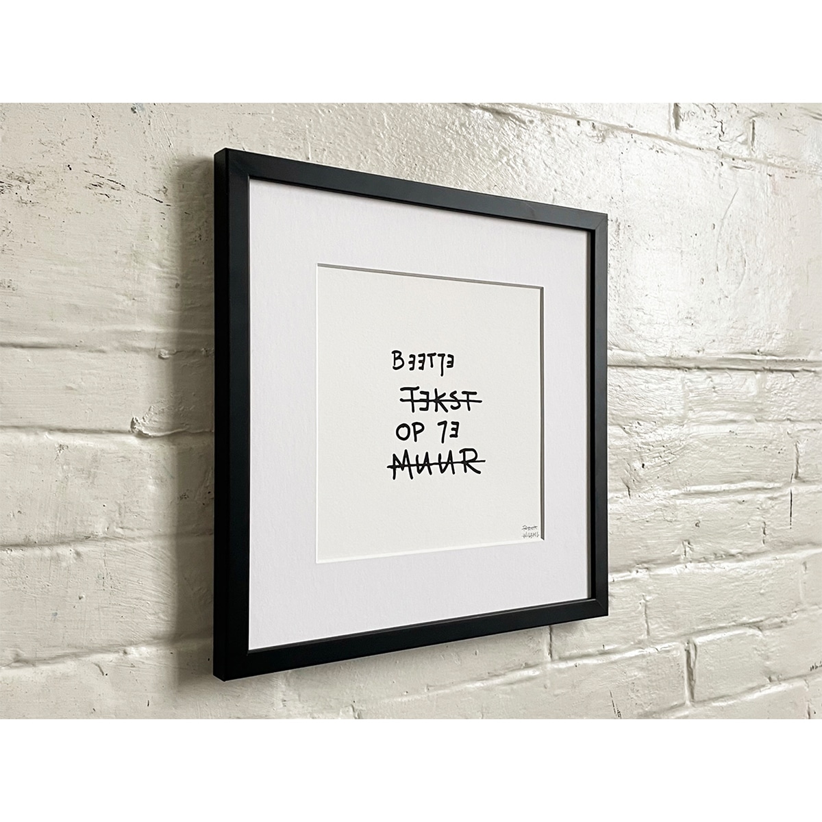 Limited Edt. Text Print – BEETJE TEKST OP DE MUUR