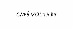 button cafe voltaire - zwarte tekst - Frank Willems
