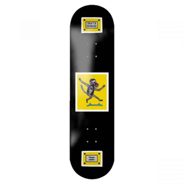 Skateboard Pro Deck - SKATE MONKEY #2 - Black